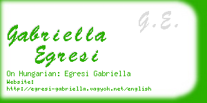 gabriella egresi business card